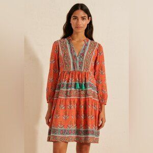 NEW VICTORIA DUNN santorini dress in stardust XS